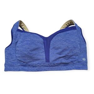 Lululemon Athletica Blue Striped Sports Bra